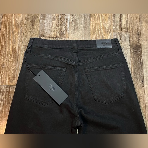 Edwin NWT Marli Wide Leg Ankle in Black Size 26 - Picture 8 of 8